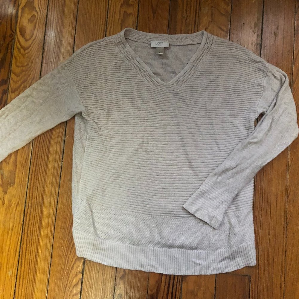 Loft Tan Knit Sweater
